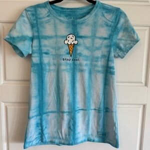 Life Is Good Women’s Stay Cool Ice Cream Cone Tie-Dye T-Shirt